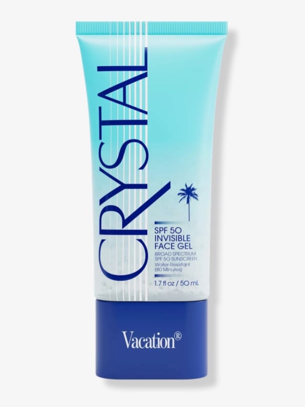 Vacation Crystal SPF 50 Invisible Face Gel Sunscreen 50 ml Full Size NEW NIB NWT